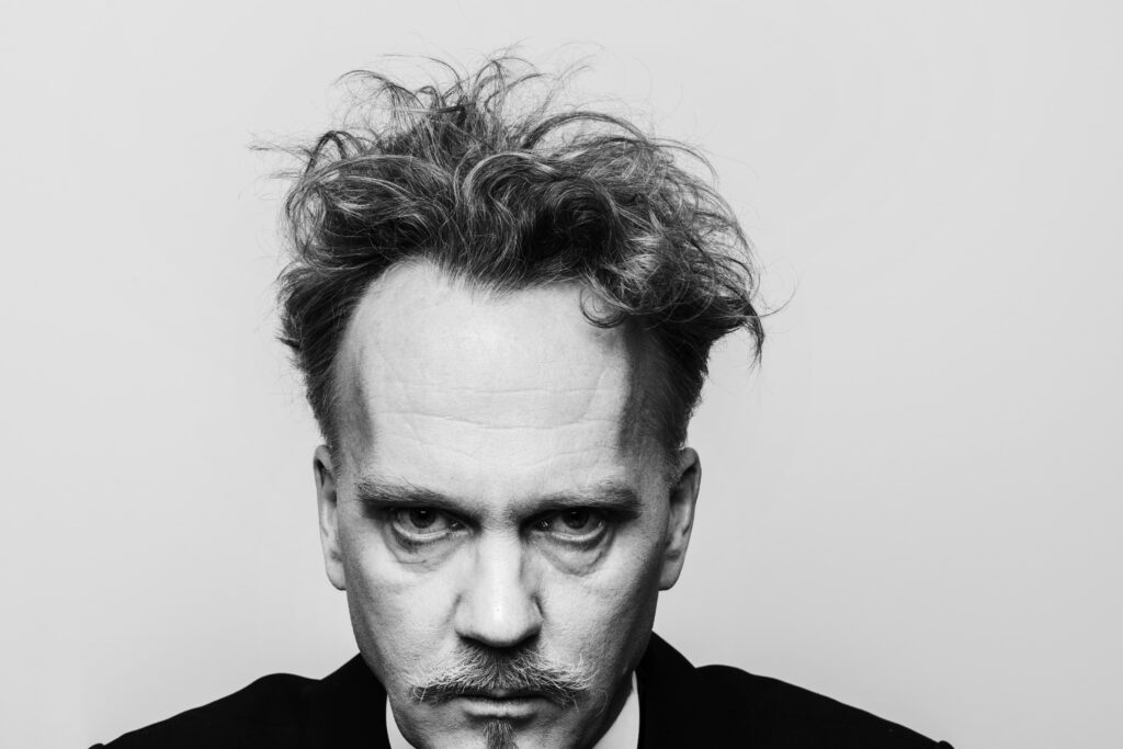 Porträtt av Eskil Lundgren som författaren August Strindberg